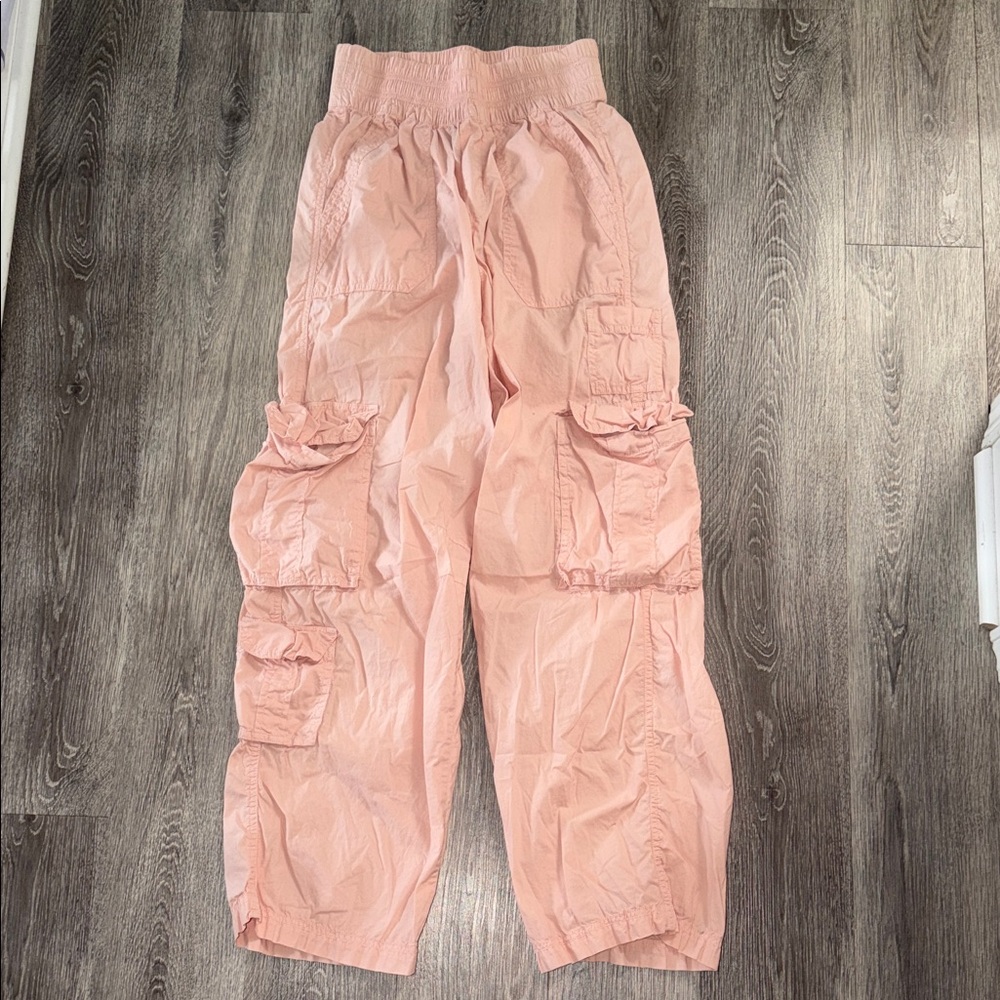 Aerie Pink Cargo Jogger Pants